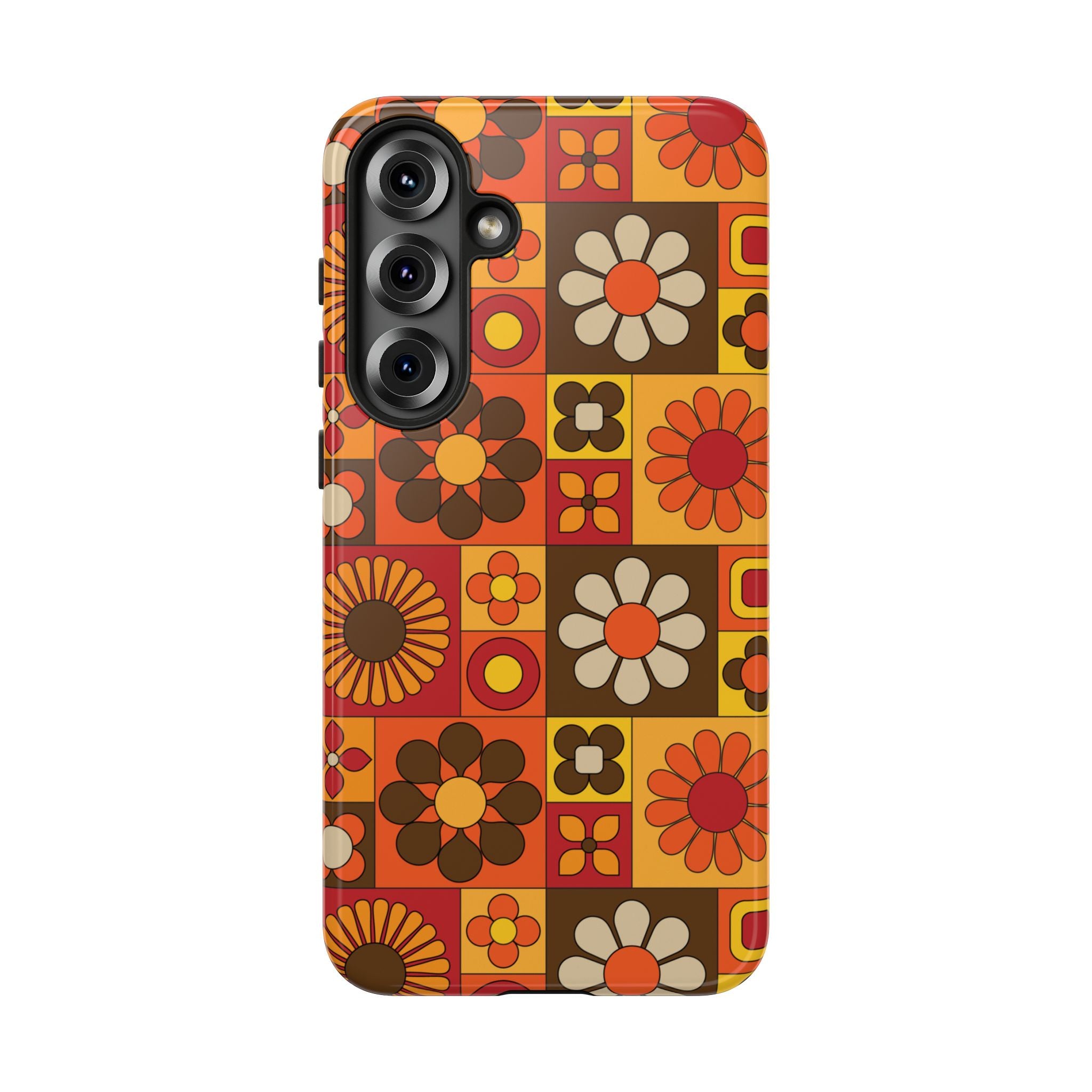Retro 70s Mid Mod Floral Phone Case | Tough Cases for Flower Lovers