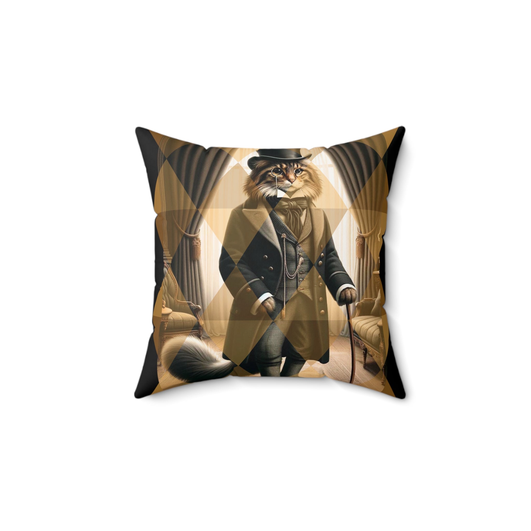 AristoCat, Kitschy Mid Century Modern, Den, Office, Kitsch Quirky Pillow And Insert - Mid Century Modern Gal