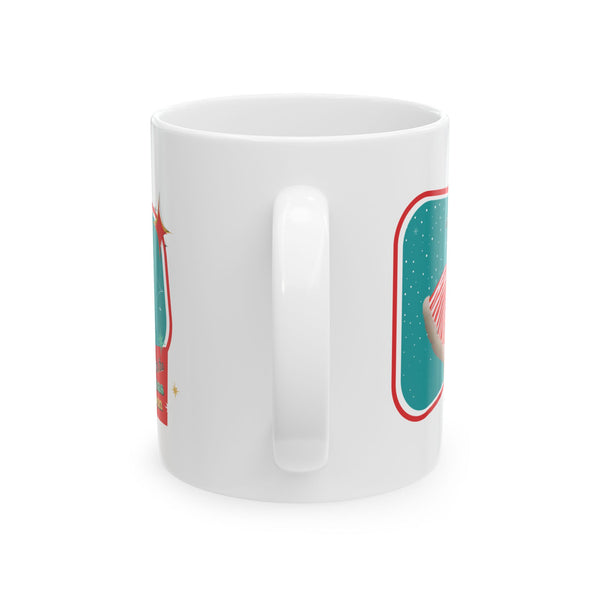 Vintage Christmas Cheer Mug, Holiday Coffee Cup, Festive Ceramic Drinkware, Retro Holiday Gifts, Christmas Decorations