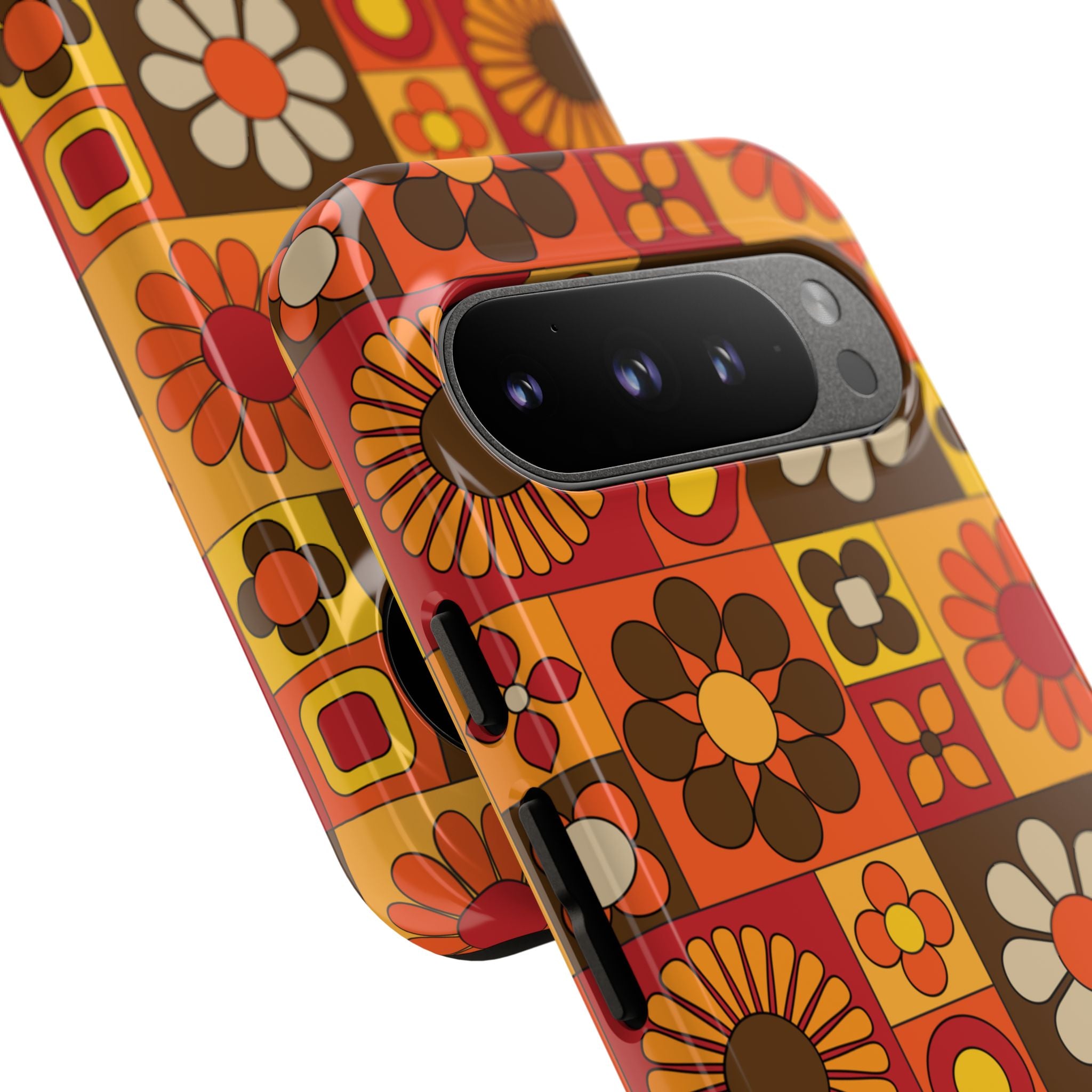 Retro 70s Mid Mod Floral Phone Case | Tough Cases for Flower Lovers