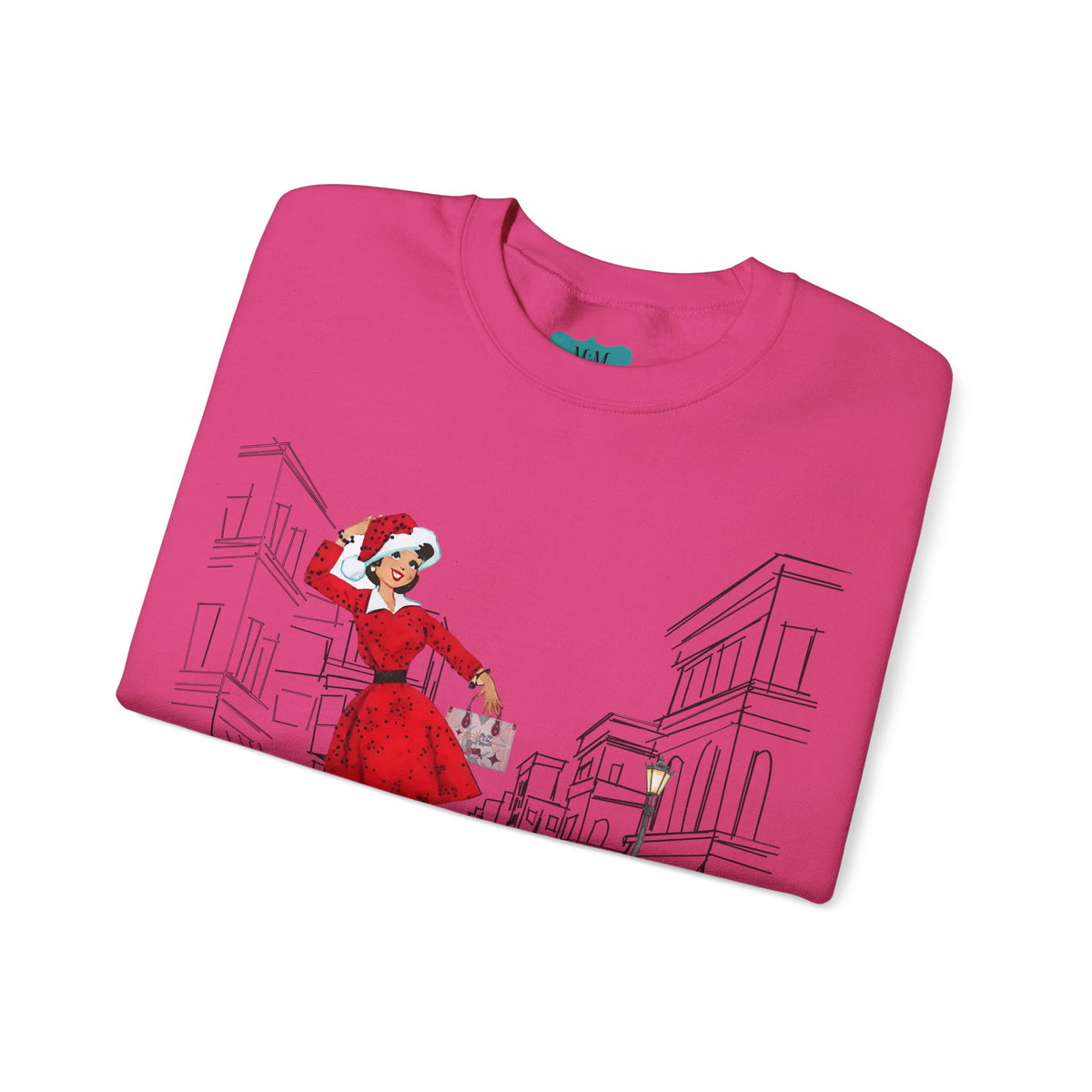 Mid Century Modern Christmas Kitschy Mod Gal Stylish Art Retro Christmas Sweater - Mid Century Modern Gal