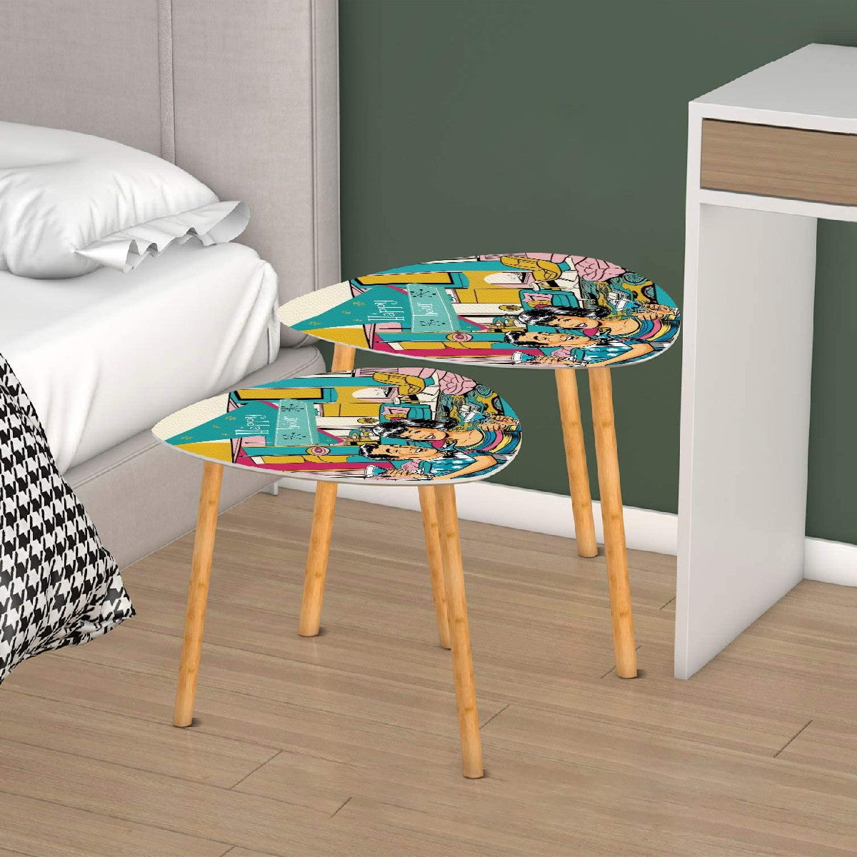 Mid Century Modern Kitschy Cocktail Nesting Tables - Mid Century Modern Gal