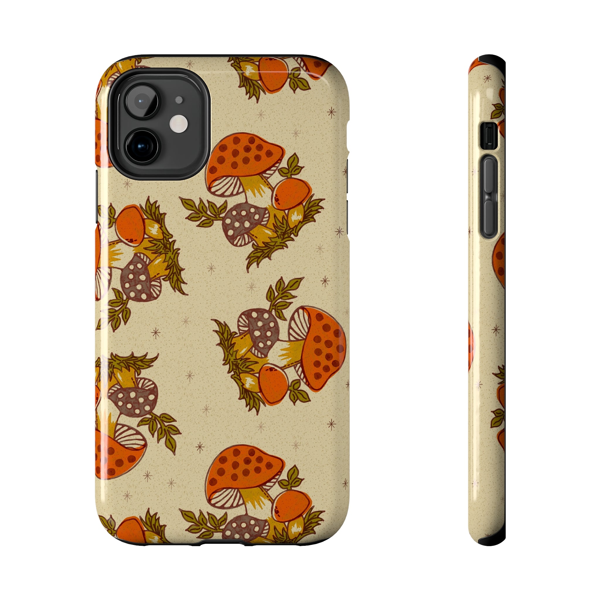 70s Merry Mushroom Groovy Retro Smart Phone Tough Phone Cases - Mid Century Modern Gal