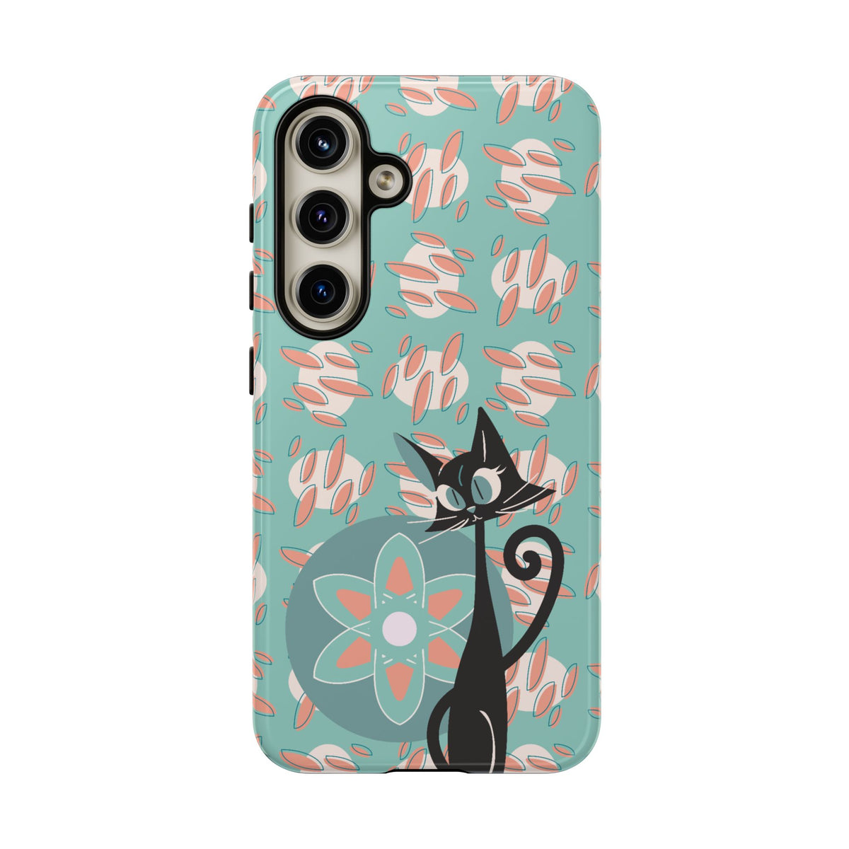 Atomic Cat, Mid Century Modern Funky Fun Smart Phone Tough Phone Cases