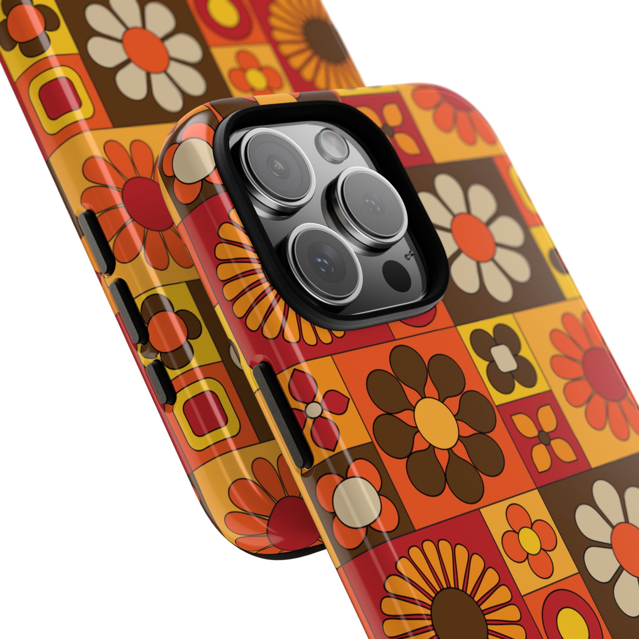Retro 70s Mid Mod Floral Phone Case | Tough Cases for Flower Lovers