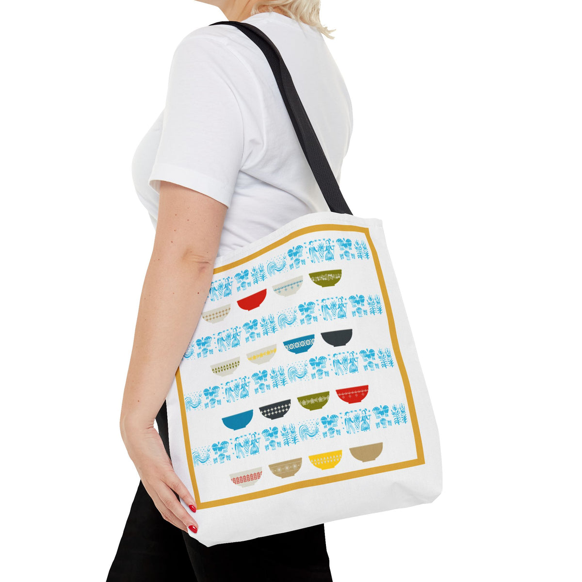 Pyrex Collector, Vintage Pyrex Lover, Kitschy Mod Everyday Tote Bag - Mid Century Modern Gal
