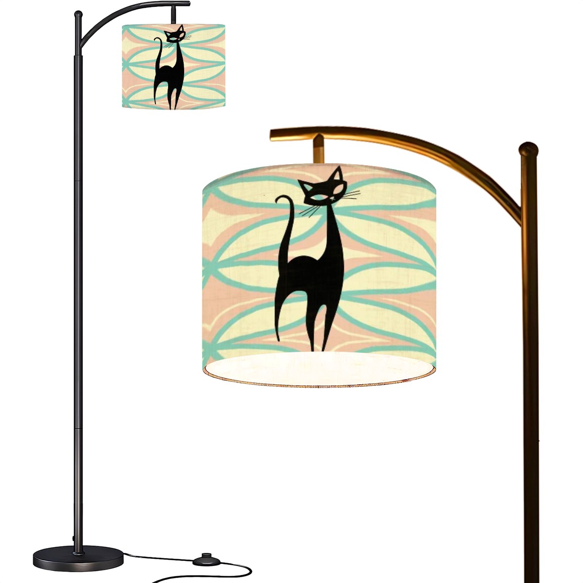Mid Century Modern Sexy Sexton Atomic Arc Floor Lamp - Mid Century Modern Gal