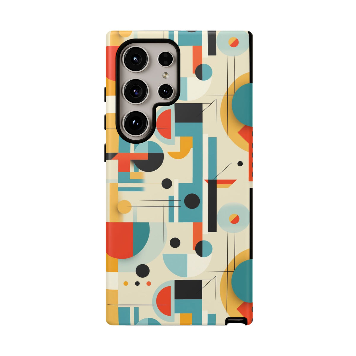Bauhaus Designed Mid Mod Geometric Groovy Smart Phone, iPhone, Samsung, Pixel Compatible Tough Cases