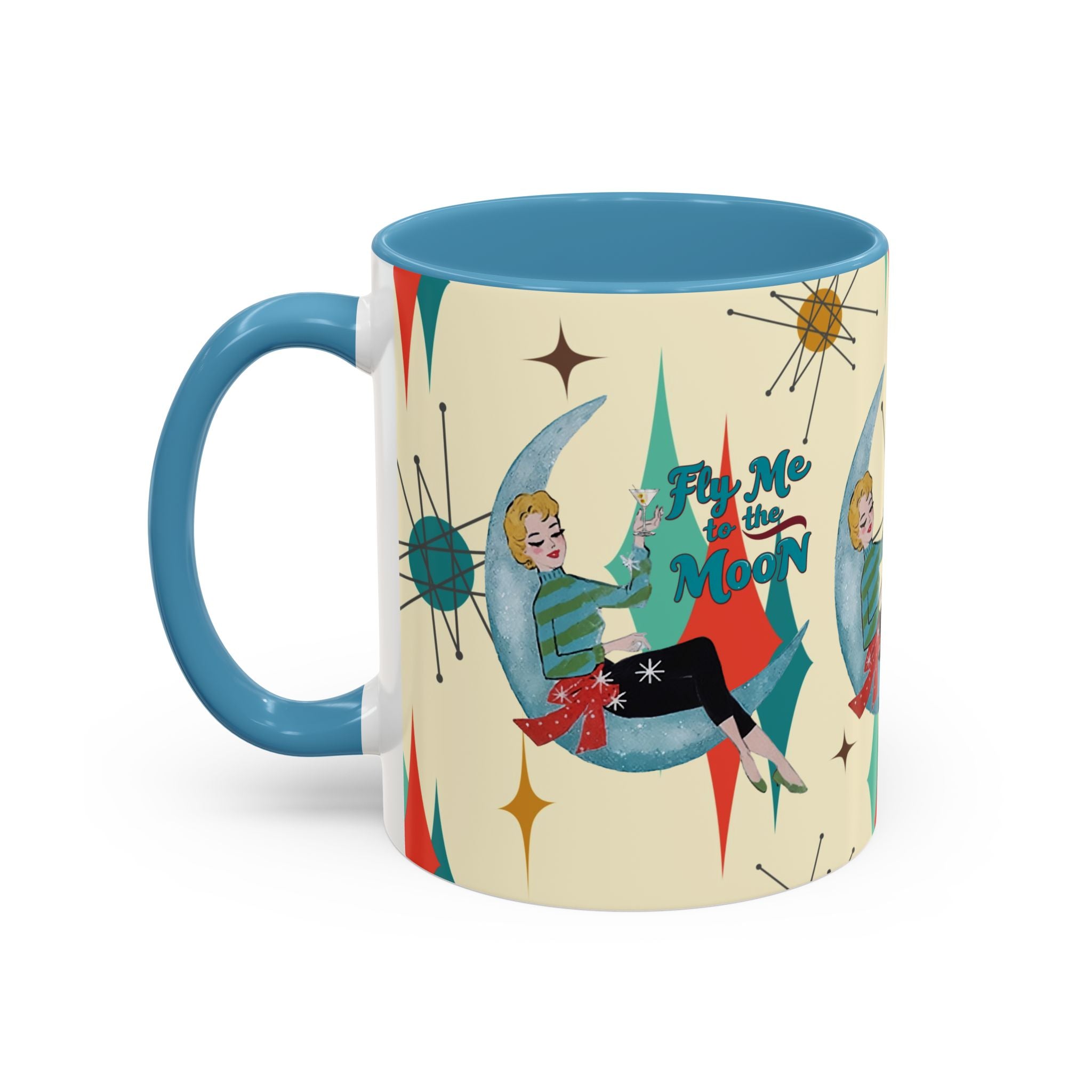 Mid Century Modern Retro Christmas Mug, &