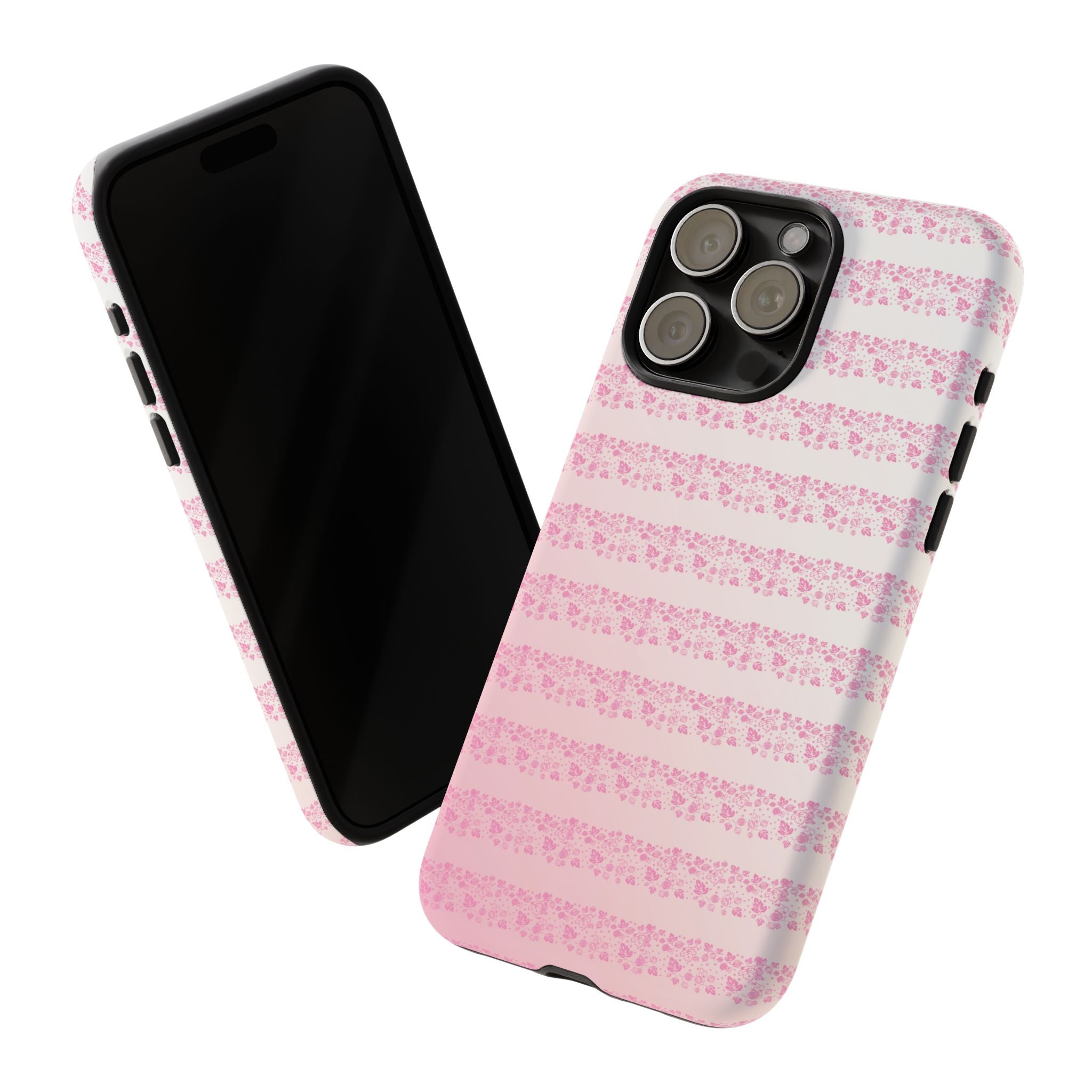 Pink Pyrex Gooseberry Striped Phone Case, Stylish Phone Cover, Tough Protective Case, Cute Cell Phone Case, Trending Gift for Her