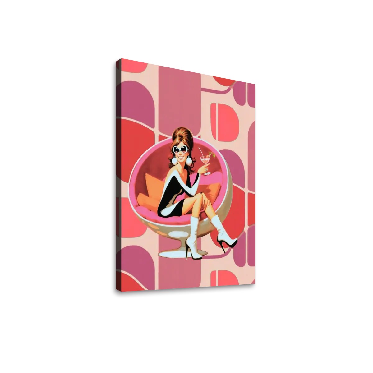 Mid Century Modern Groovy Mod 60s Gal Wal Art - Mid Century Modern Gal