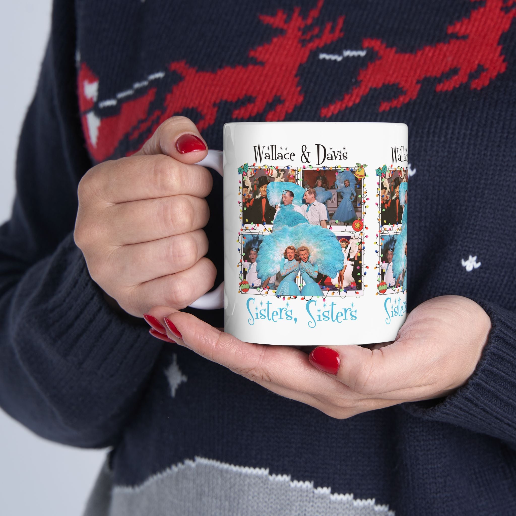 Sisters, Sisters Ceramic Mug – Fun Gift for Family & Friends - Mid Century Modern Gal