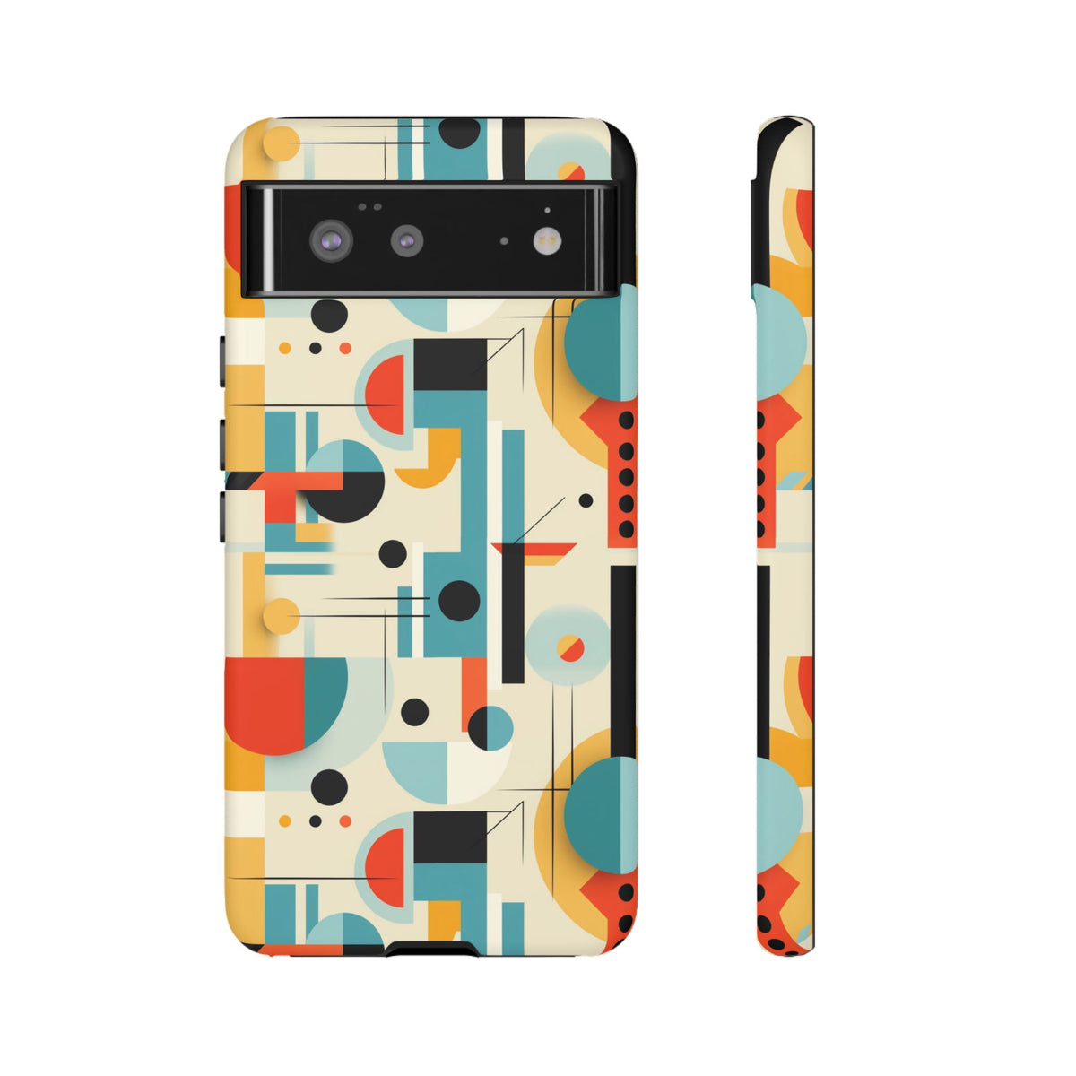 Bauhaus Designed Mid Mod Geometric Groovy Smart Phone, iPhone, Samsung, Pixel Compatible Tough Cases