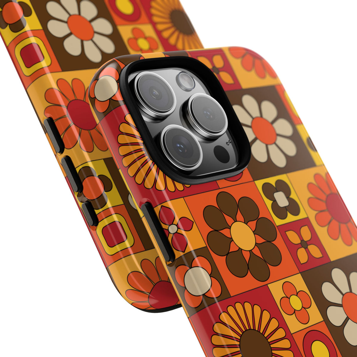 Retro 70s Mid Mod Floral Phone Case | Tough Cases for Flower Lovers