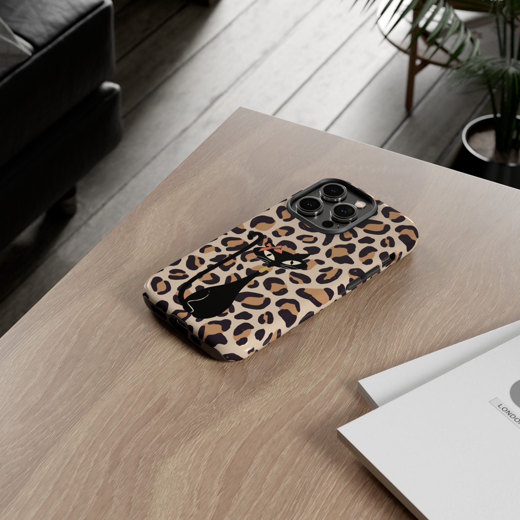 Mid Century Modern 50s Leopard Print, Atomic Cat, Mid Mod Tough Cases - Mid Century Modern Gal