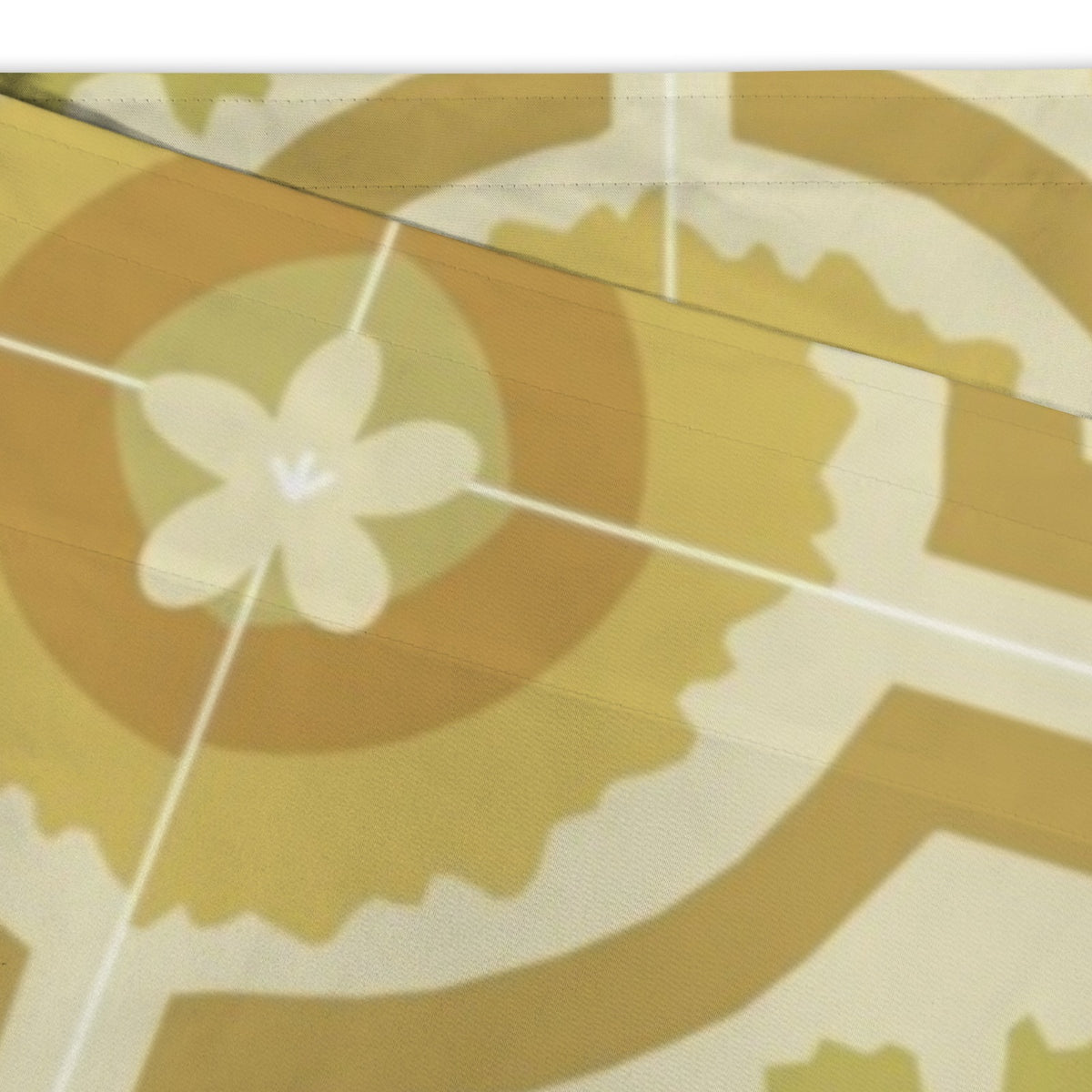 Mid Mod 70s Green Linoliuem Designed Kitschy Window Valance - Mid Century Modern Gal