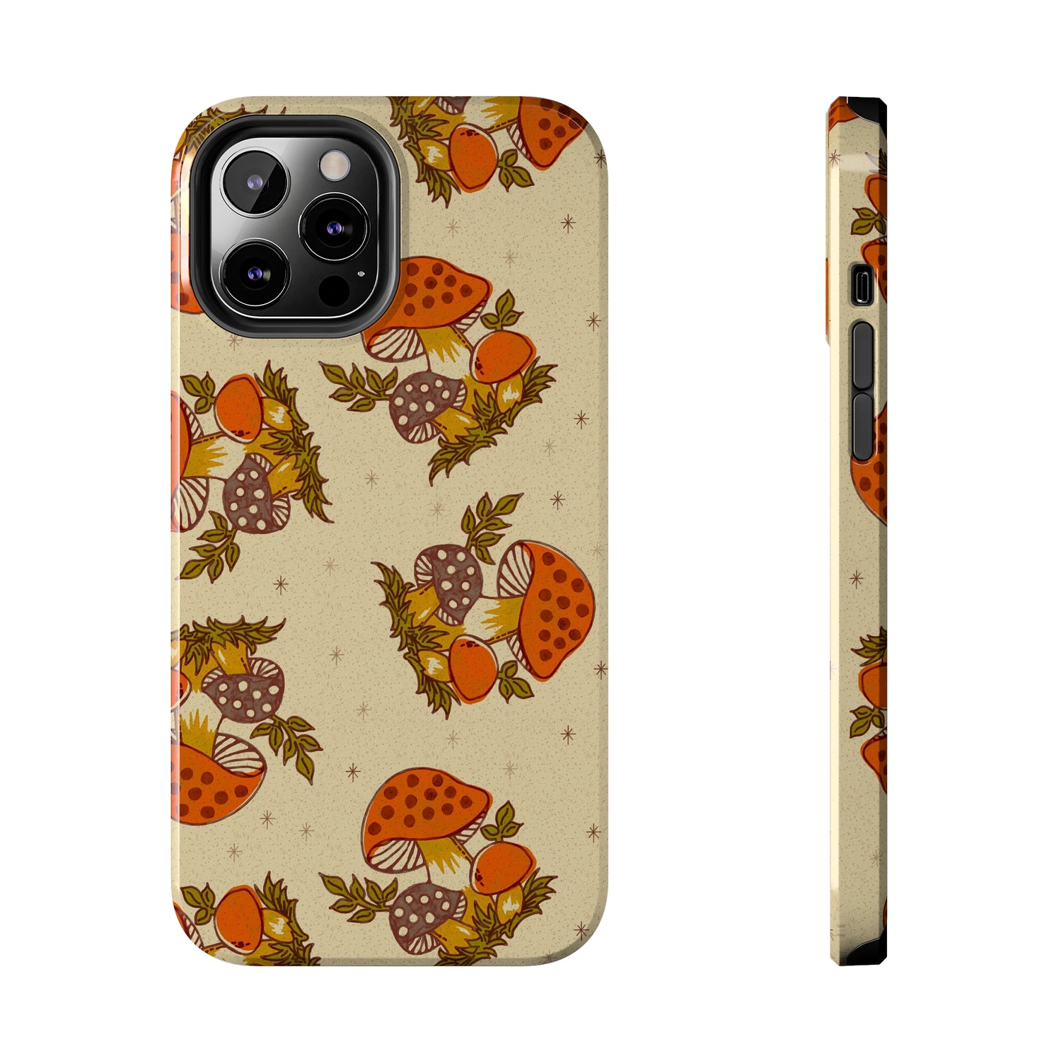 70s Merry Mushroom Groovy Retro Smart Phone Tough Phone Cases - Mid Century Modern Gal