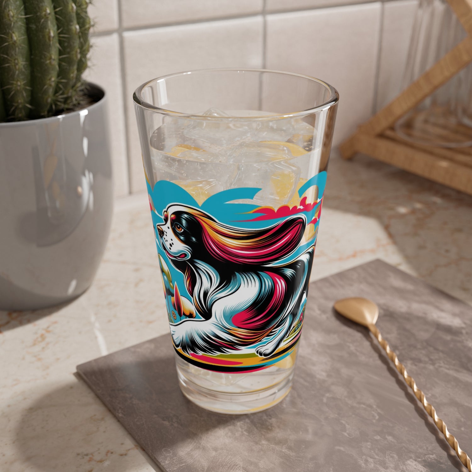 King Cavalier, Charles Spaniel Dog Mid Mod Retro Atomic Barware - Mid Century Modern Gal