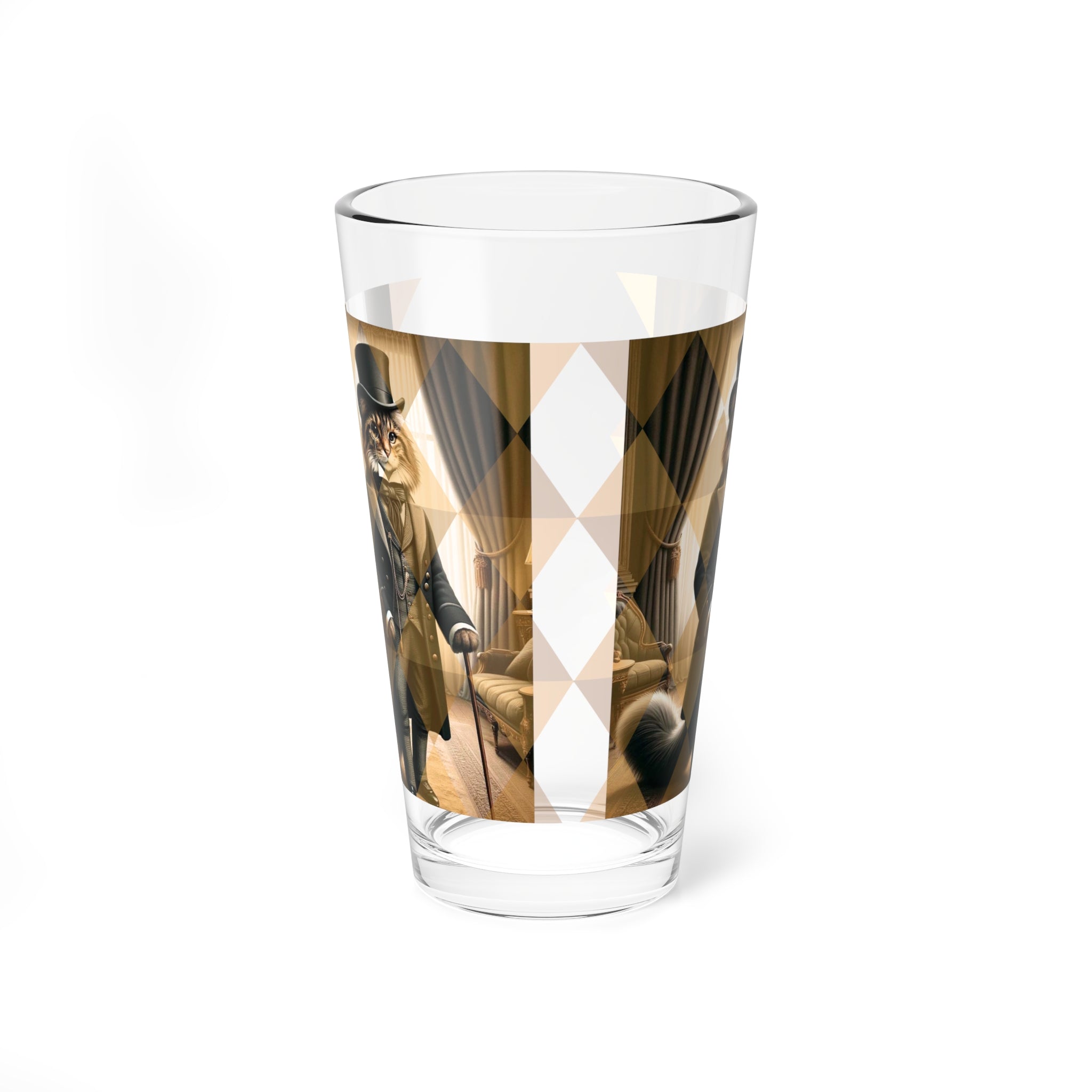 Sophisticated Aristocat, Kitschy Mid Century Modern Barware Glass - Mid Century Modern Gal