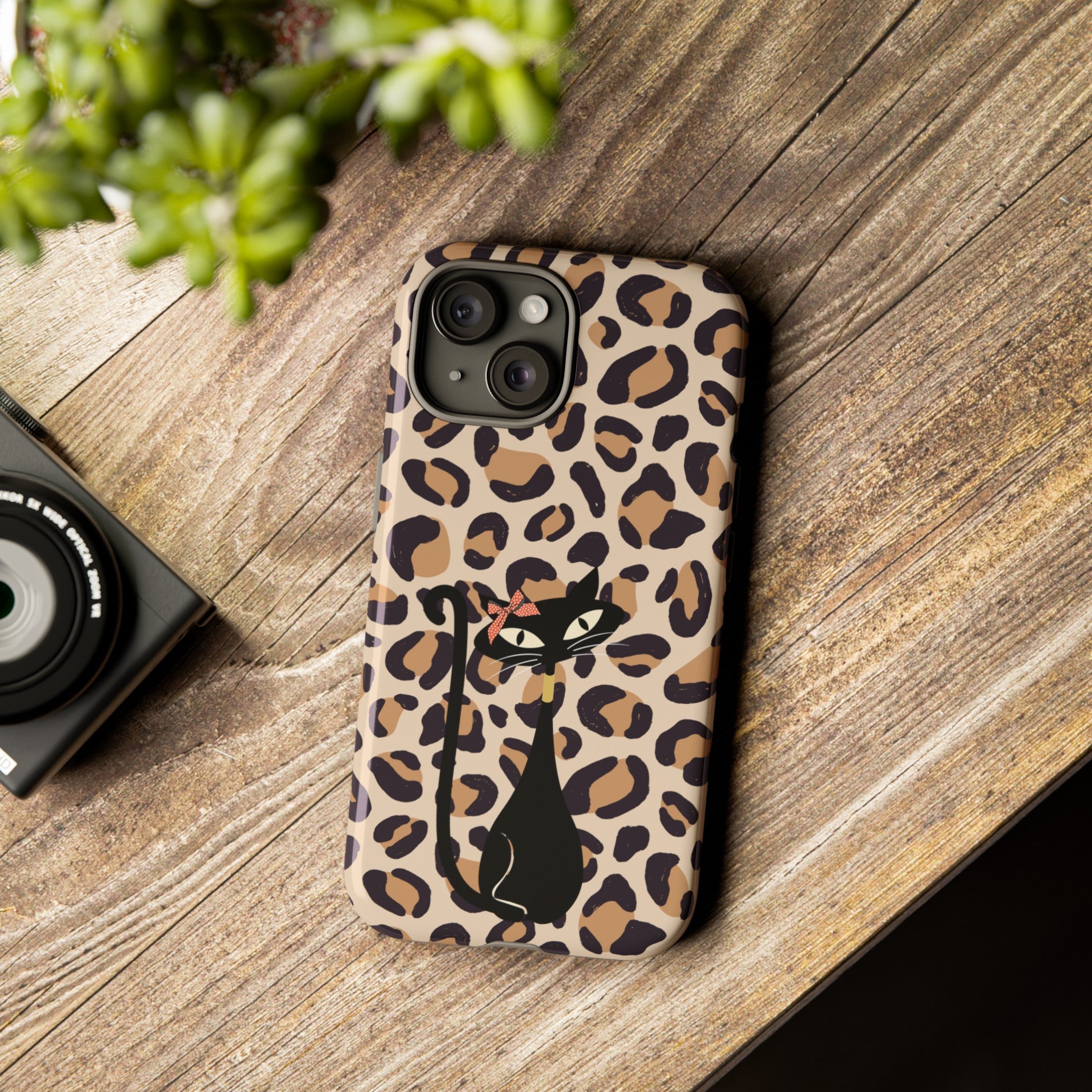 Mid Century Modern 50s Leopard Print, Atomic Cat, Mid Mod Tough Cases - Mid Century Modern Gal