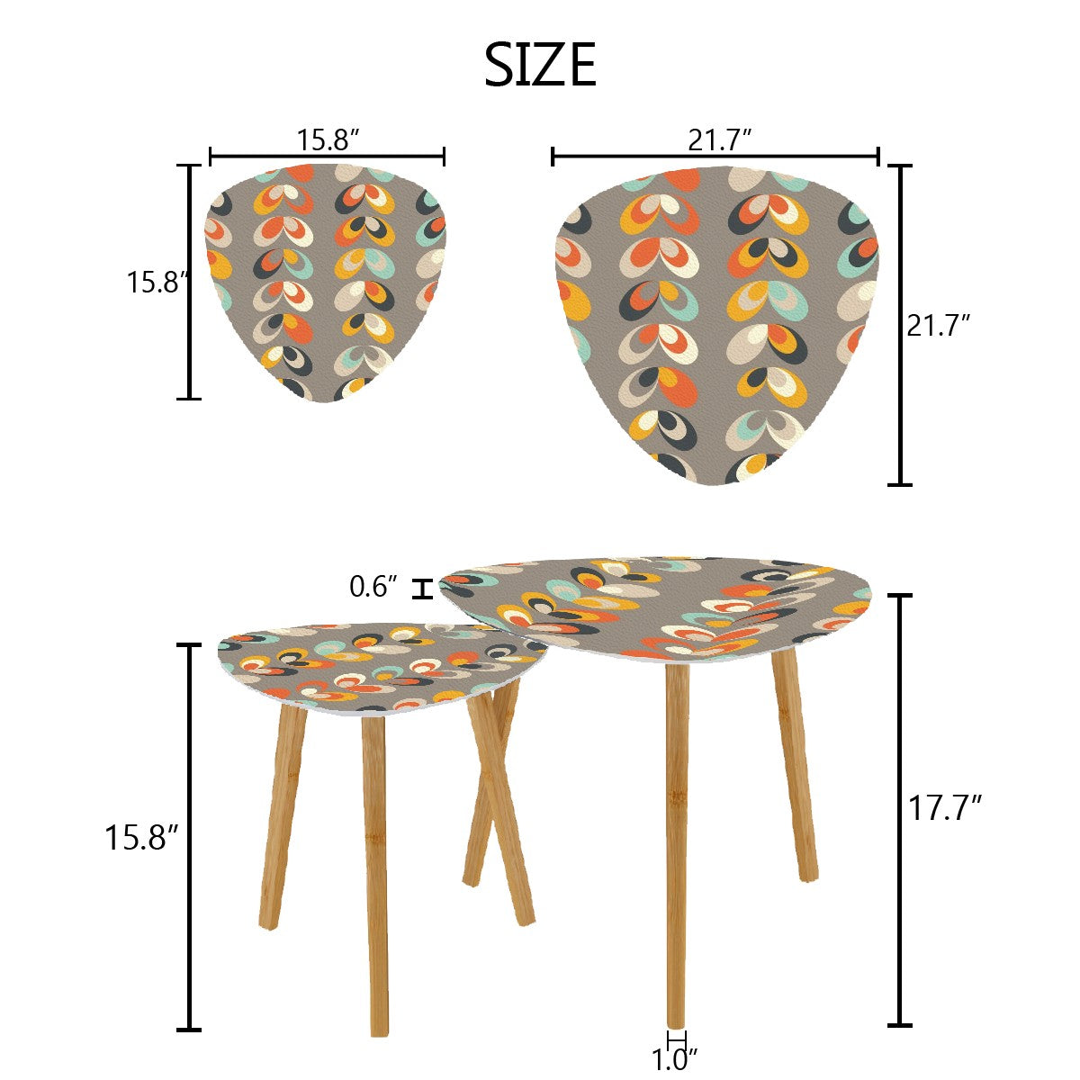 Mid Century Modern Scandinavian Designed Modern Danish Nesting Tables - Mid Century Modern Gal