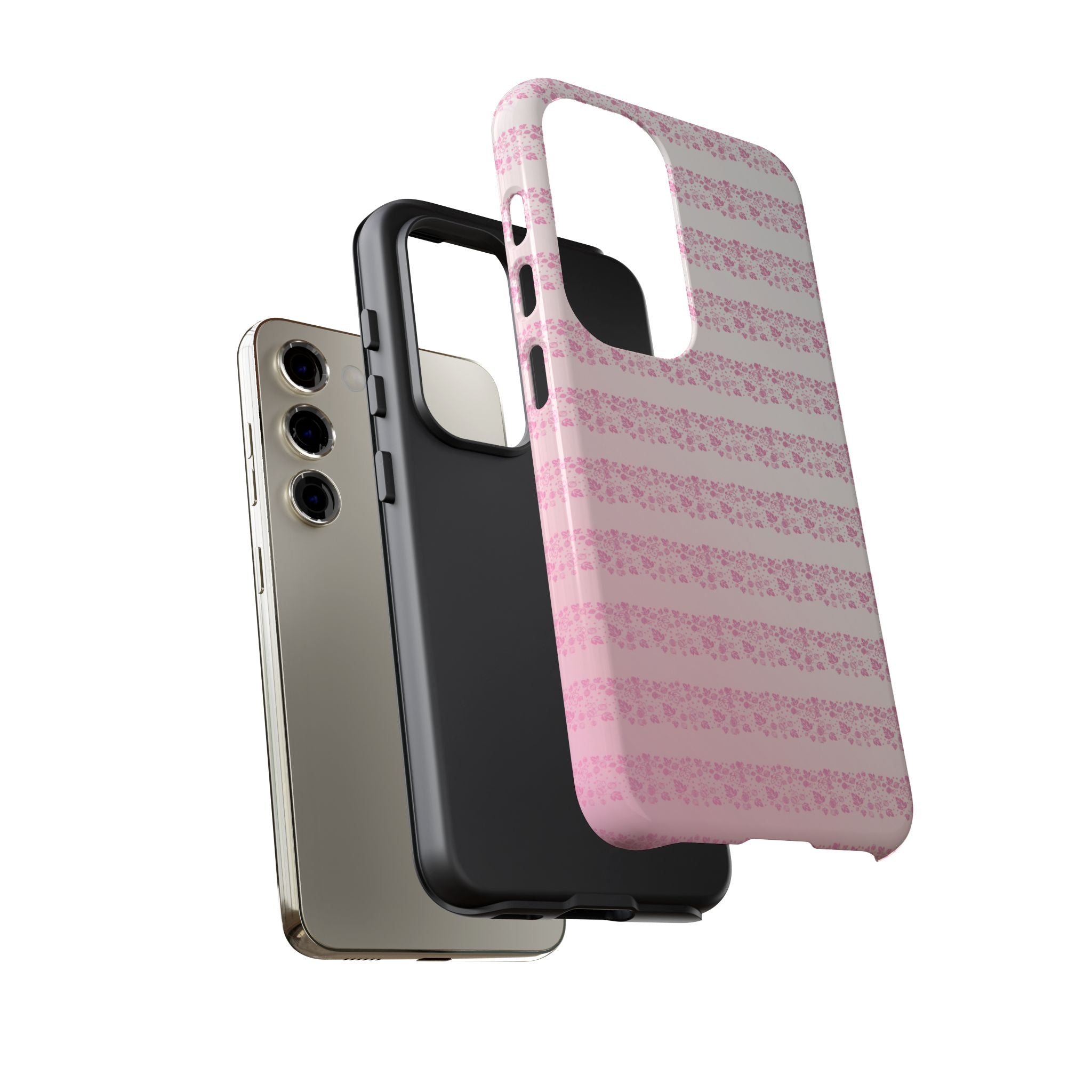 Pink Pyrex Gooseberry Striped Phone Case, Stylish Phone Cover, Tough Protective Case, Cute Cell Phone Case, Trending Gift for Her