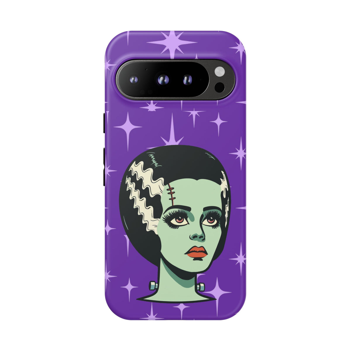 Bride of Frankenstein Retro Mid Mod Horror Buff Purple Halloween Tough Phone Case