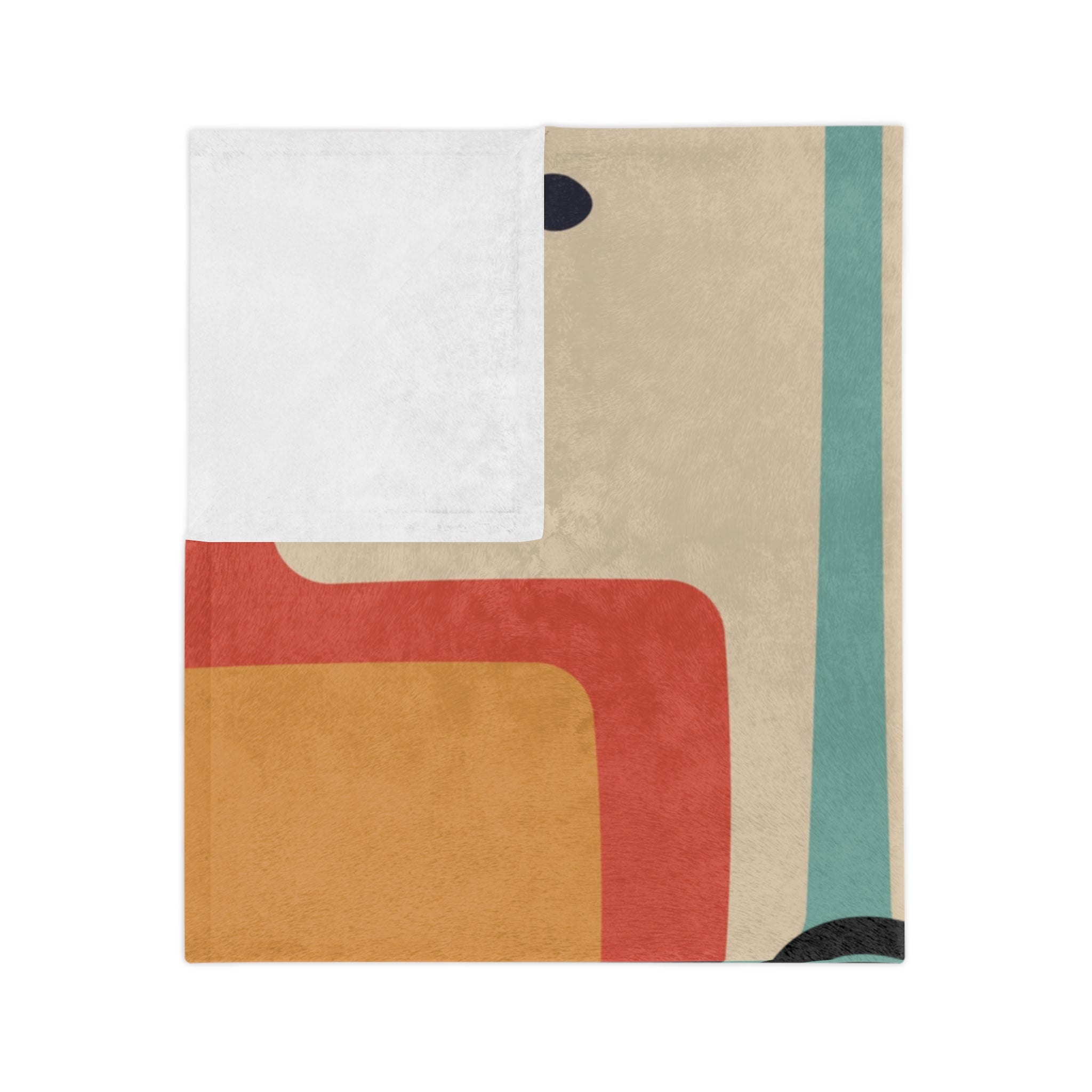 Atomic Cat Kitschy Mid Century Modern Velveteen Blanket - Mid Century Modern Gal
