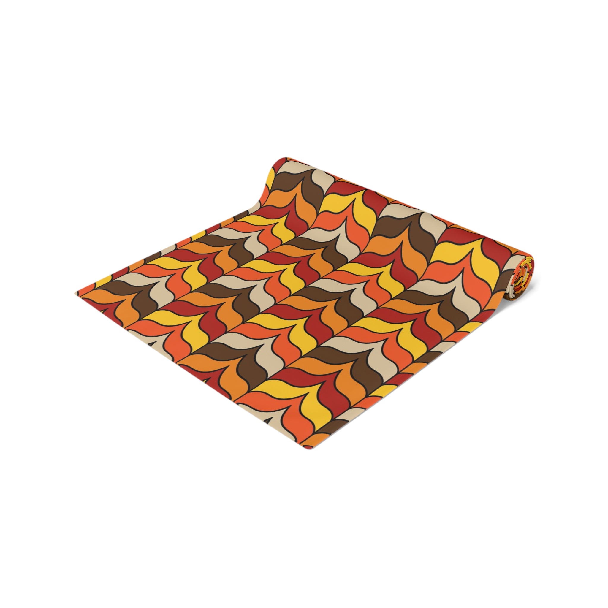 Retro Scandinavian Designed Mid Mod Colorful Geometric Table Runner - Mid Century Modern Gal