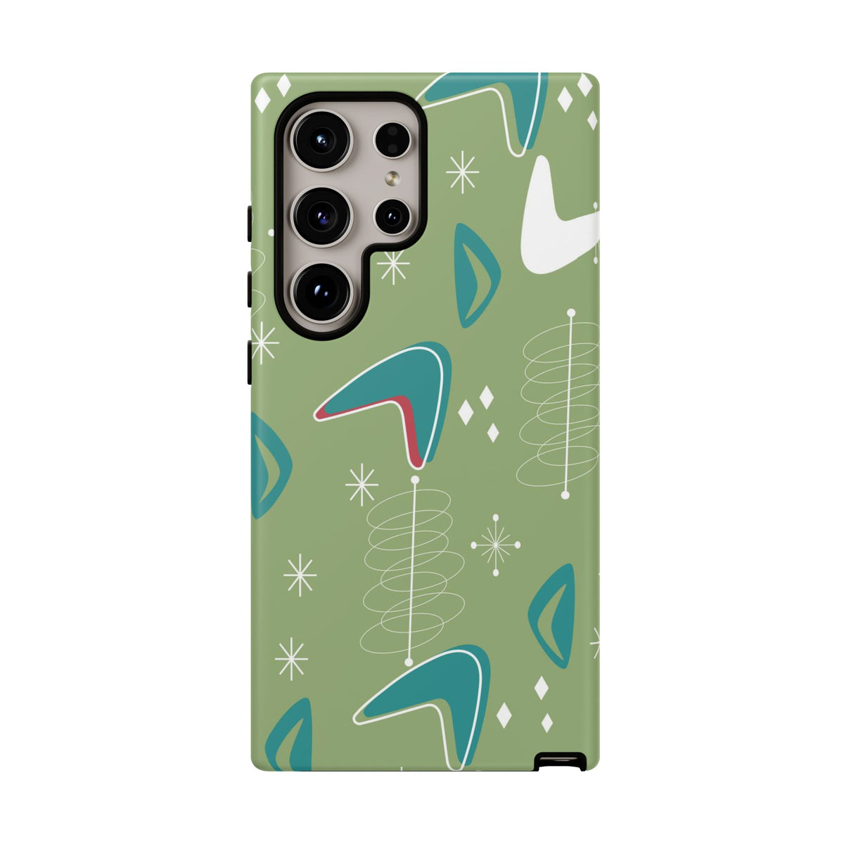 Mid Century Modern Atomic Boomerang, 50s Space Age Tough Phone Case