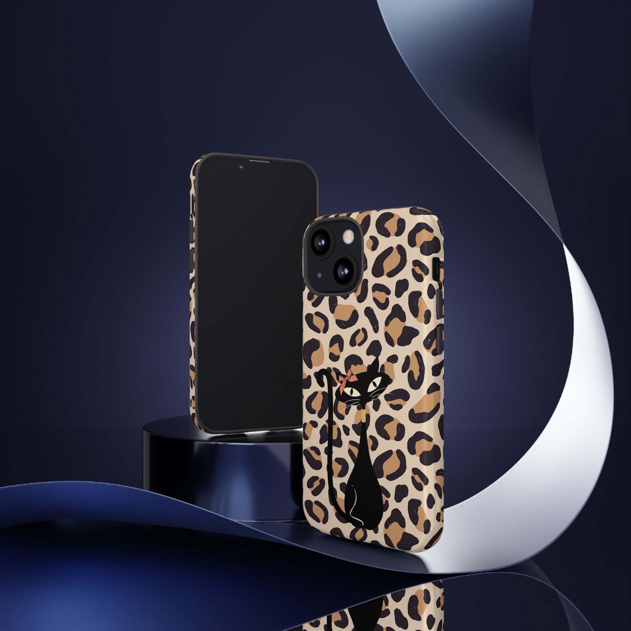 Mid Century Modern 50s Leopard Print, Atomic Cat, Mid Mod Tough Cases - Mid Century Modern Gal