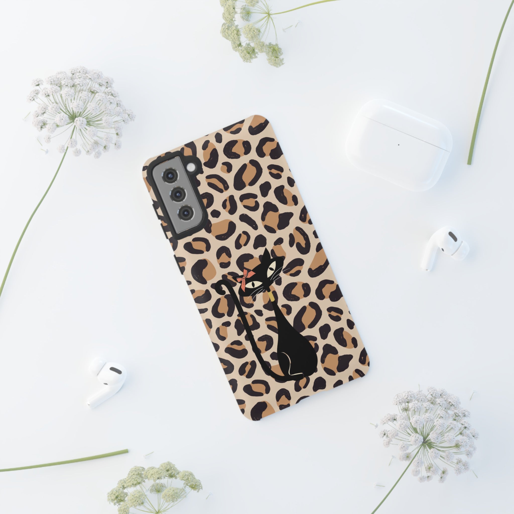 Mid Century Modern 50s Leopard Print, Atomic Cat, Mid Mod Tough Cases - Mid Century Modern Gal