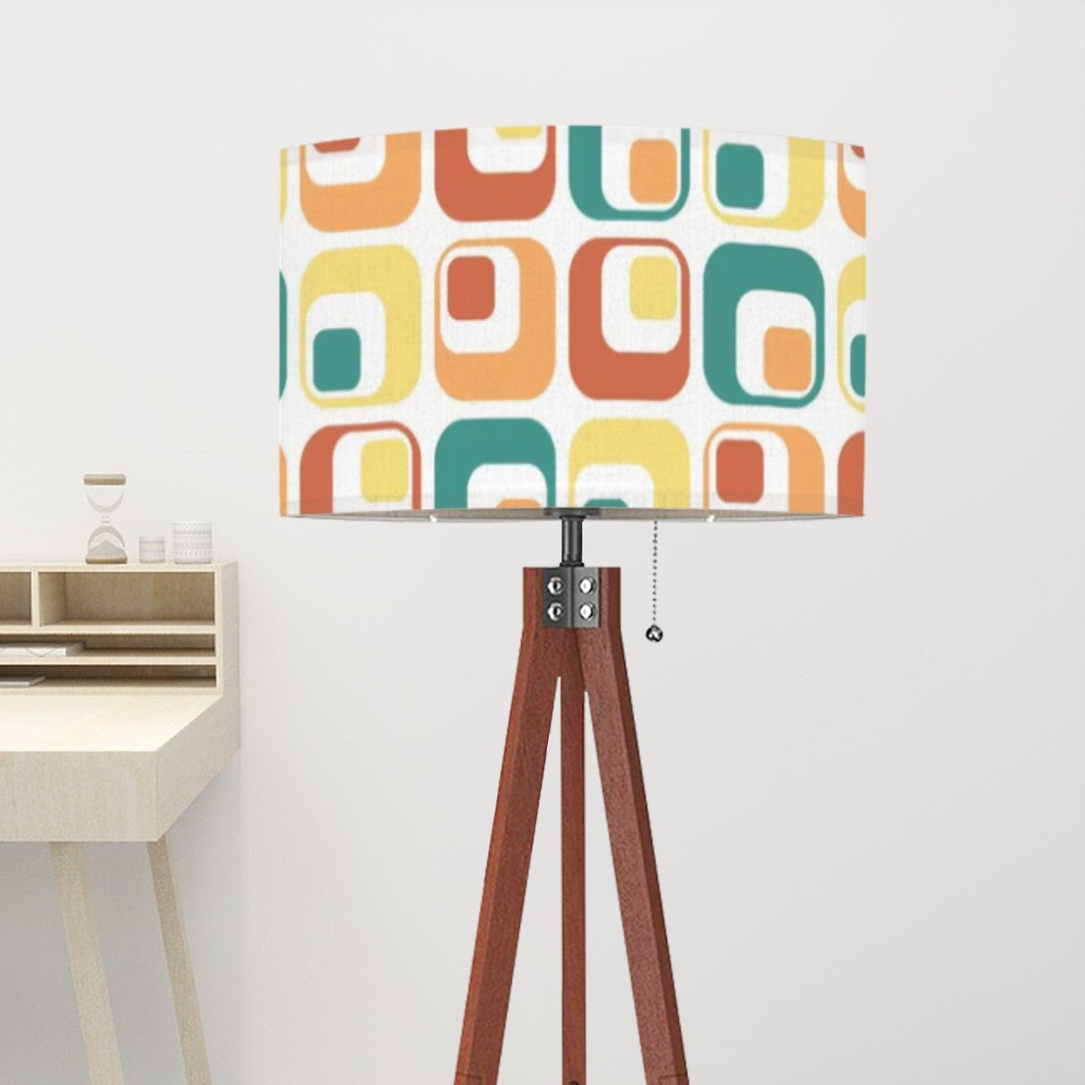 Mid Century Modern Tripod Floor Lamp With Funky Geometric Playful Design - Mid Century Modern Gal