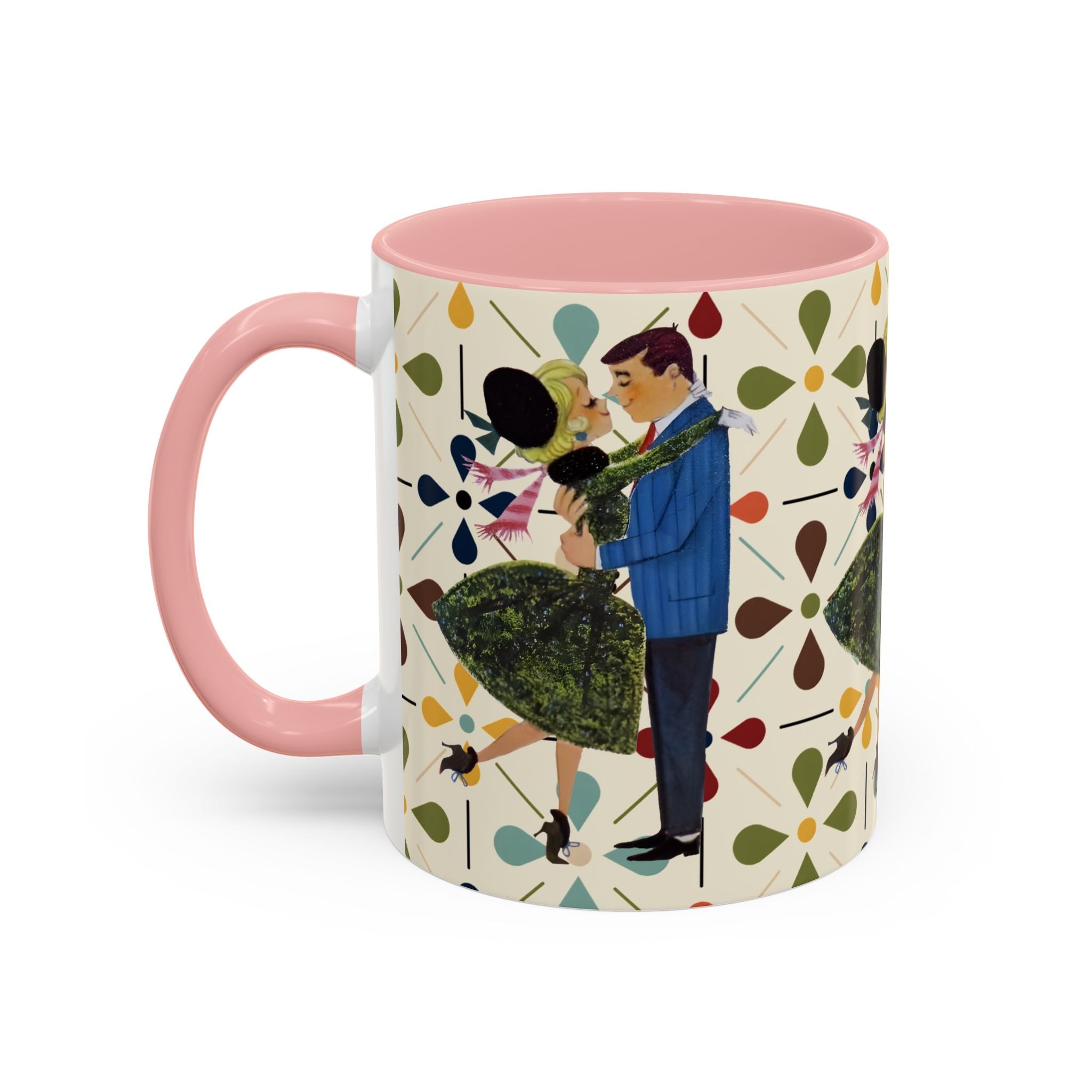 Mid Century Modern 50s Christmas Scandi Flower Kitschy Mug - Mid Century Modern Gal