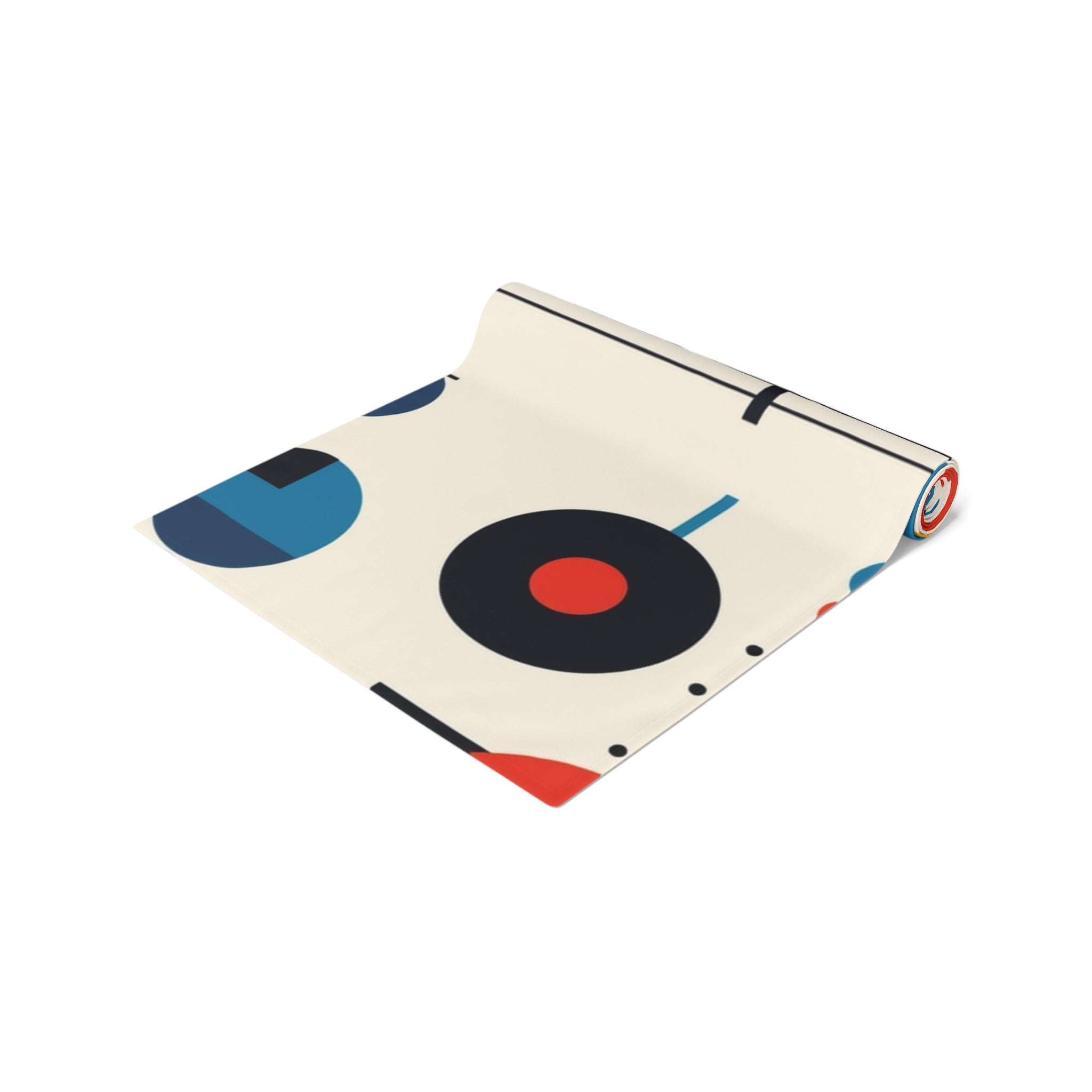 Modern Bauhaus Designed Table Runner, Red, Blue Yellow, Geometric Designed Mod Tableware - Mid Century Modern Gal