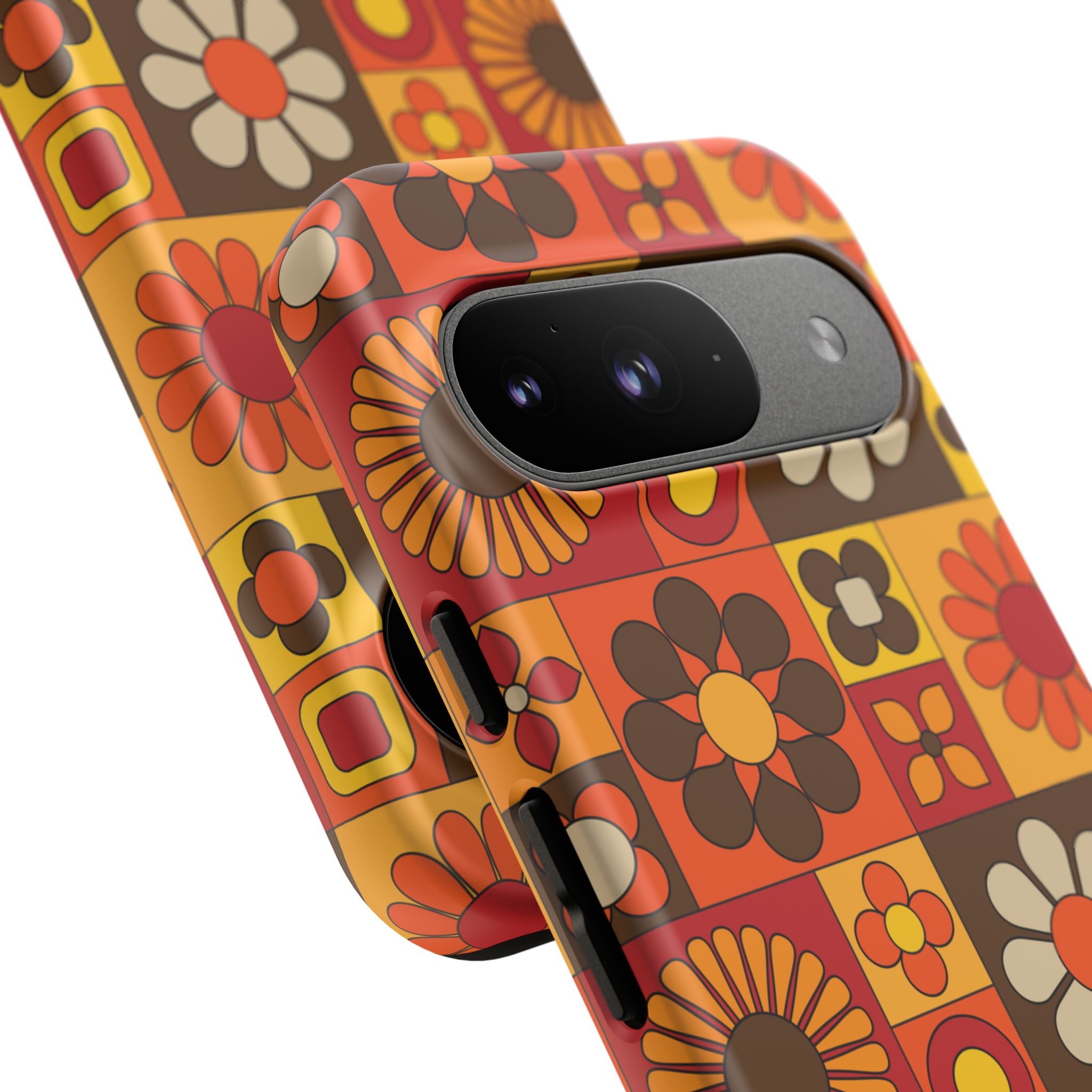 Retro 70s Mid Mod Floral Phone Case | Tough Cases for Flower Lovers
