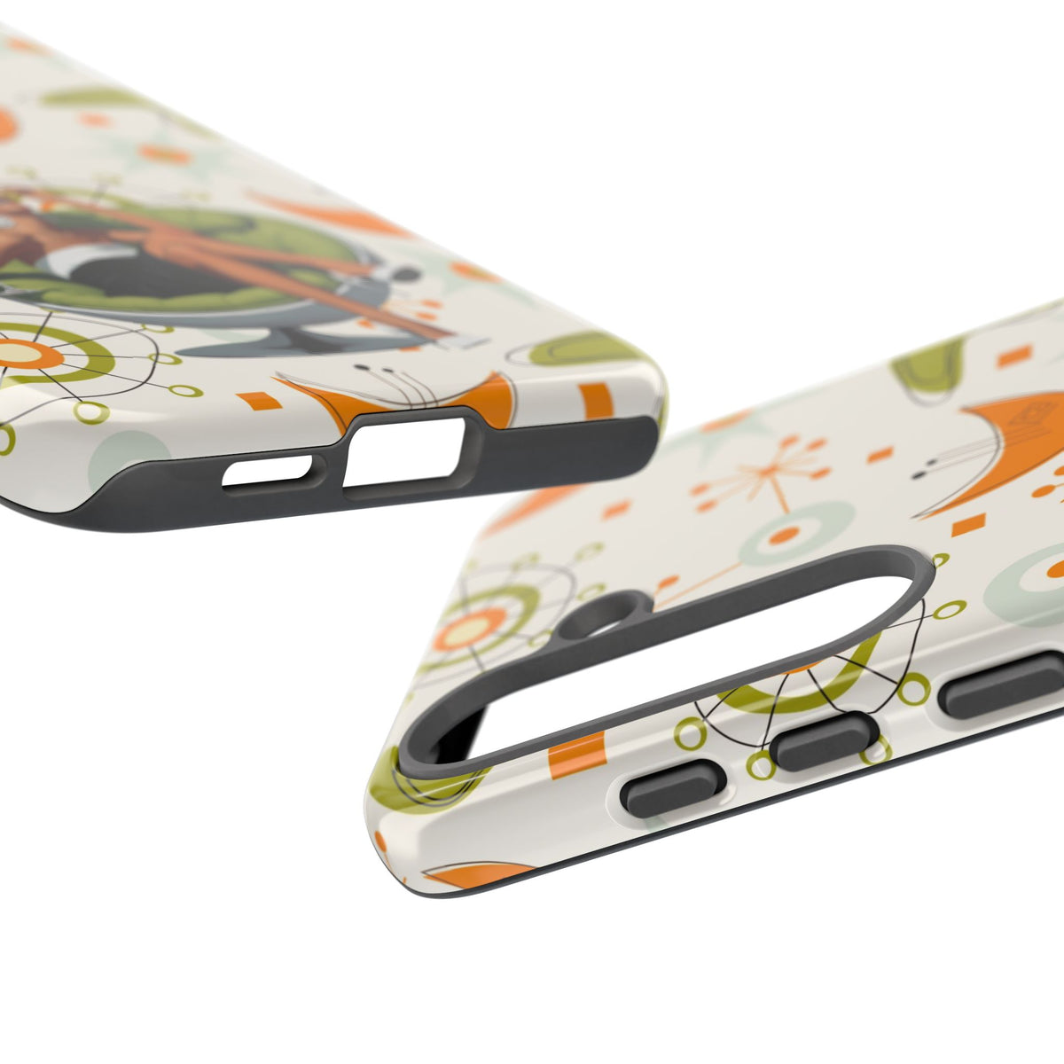 Mid Century Modern Atomic Starburst Mid Mod 60s Gal Retro Chic Tough Phone Case with Vintage Glamour Design