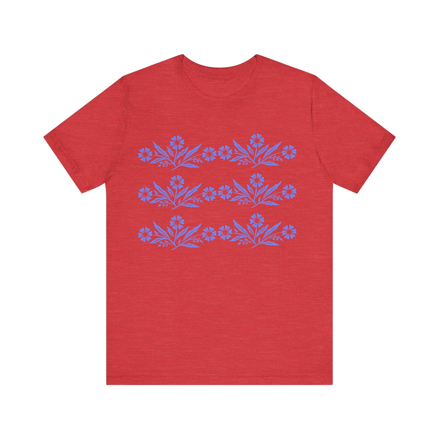 Vintage Corning Ware Inspired Blue Cornflower Retro Mod Tee - Mid Century Modern Gal