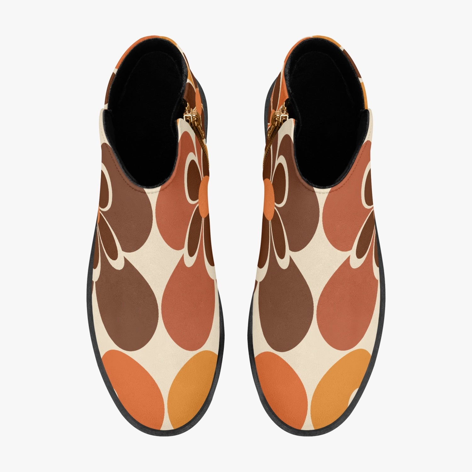 1960s Flower Hippie Ankle Shoe Boots - Mid Century Modern Gal