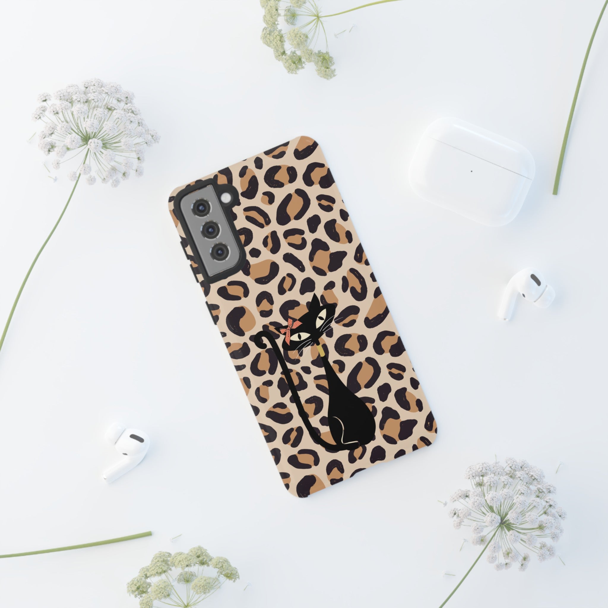 Mid Century Modern 50s Leopard Print, Atomic Cat, Mid Mod Tough Cases - Mid Century Modern Gal