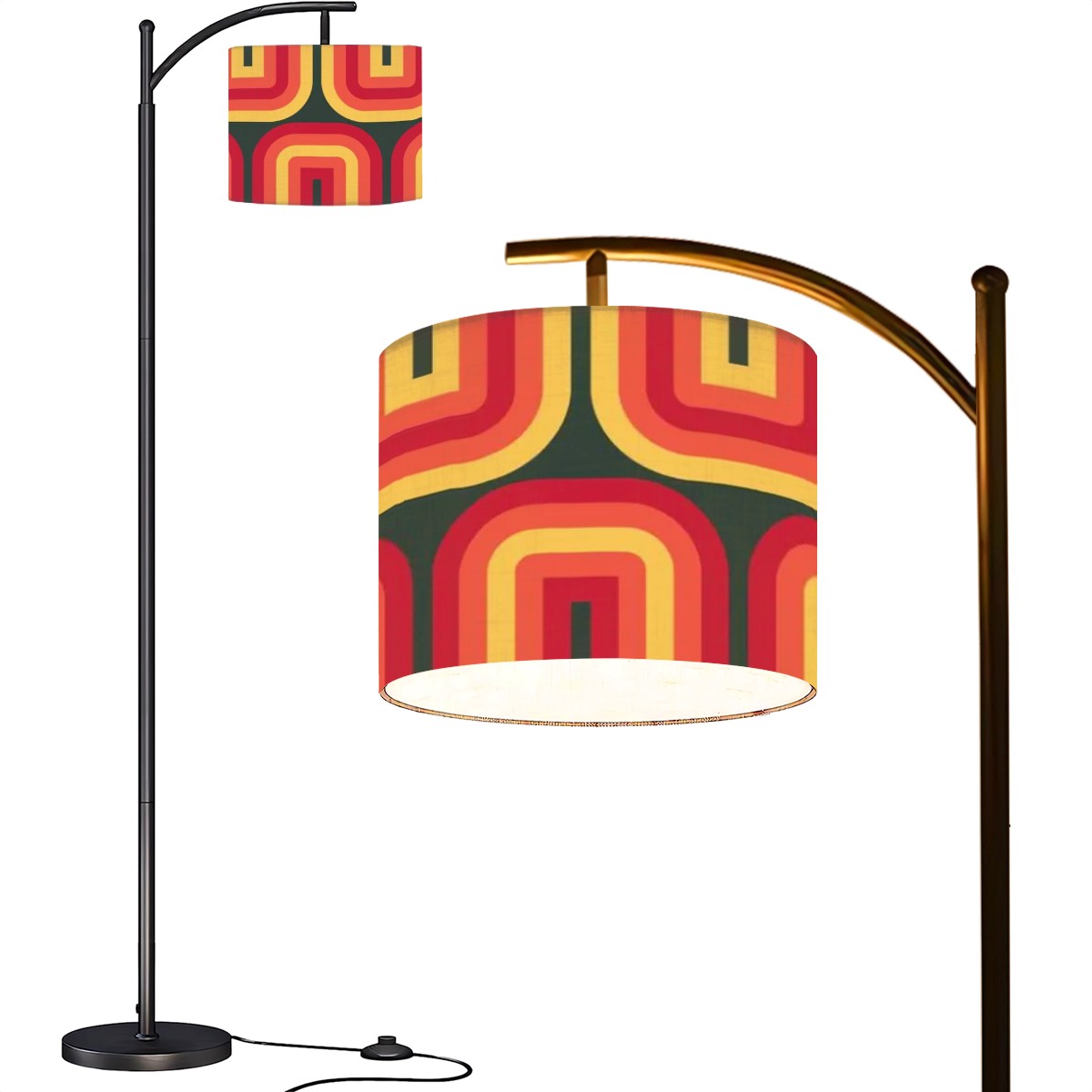 Mid Century Modern 70s Groovy Mod Arc Floor Lamp - Mid Century Modern Gal