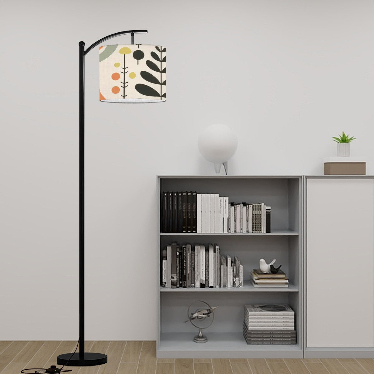 Scandinavian Flower, Mid Century Modern Arc Floor Lamp - Mid Century Modern Gal