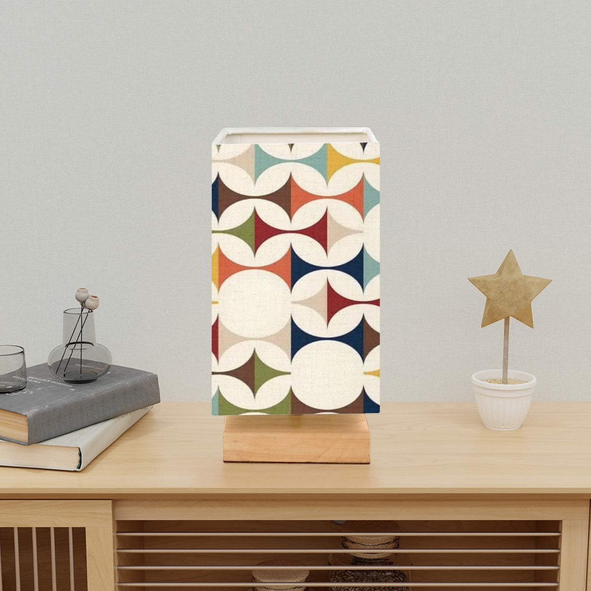 Scandinavian Modern Danish Mid Mod Square Table Lamp - Mid Century Modern Gal
