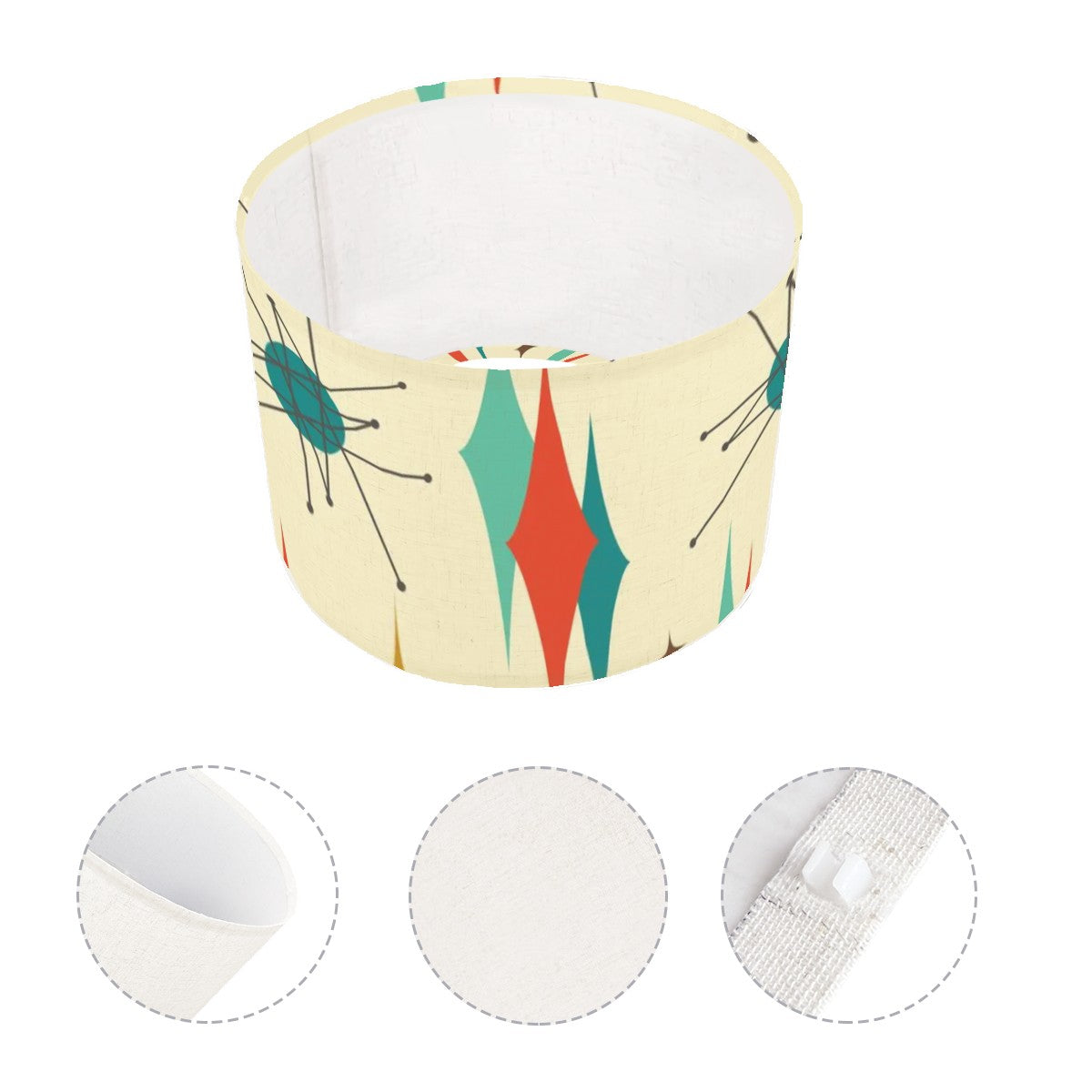 Mid Century Modern Franciscan Diamond Starburst Lamp Shade ONLY - Mid Century Modern Gal