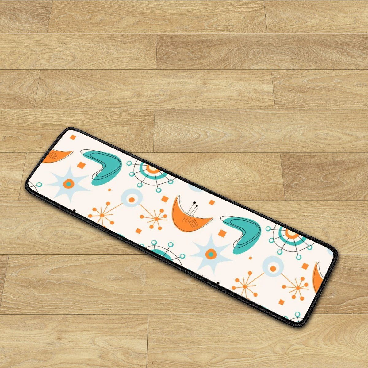 Mid Century Modern Atomic Boomerang Retro Mod Non Slip Carpet for Stairs Treads - Mid Century Modern Gal