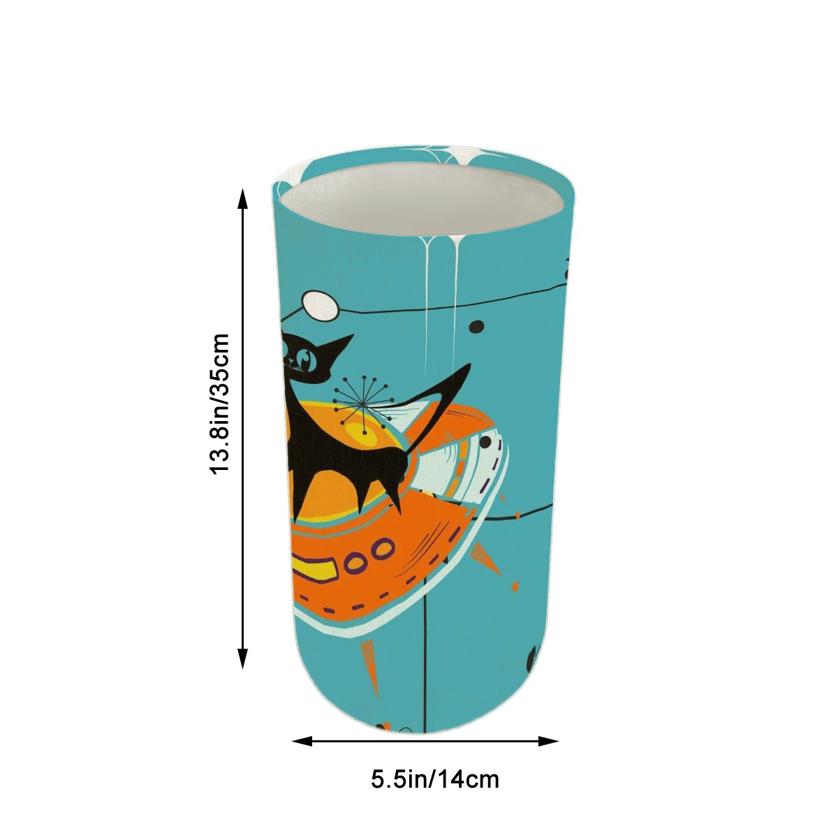 Atomic Space Cat, Kitschy Mod Lamp Shade ONLY - Mid Century Modern Gal