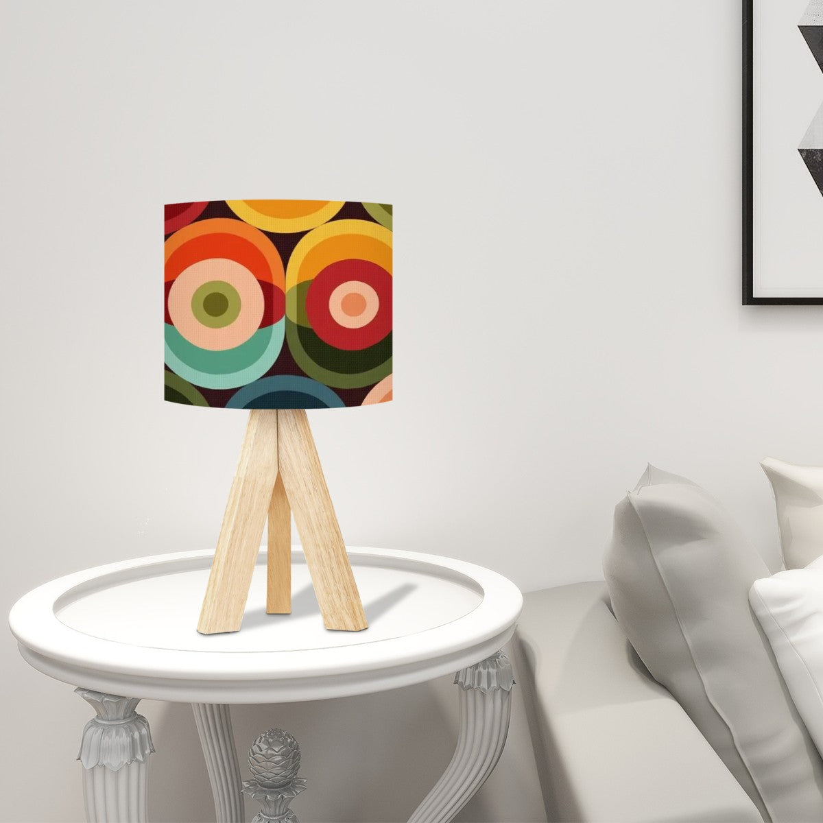 Mid Mod Retro Groovy Orb Side Table, Office Tripod Table Lamp - Mid Century Modern Gal