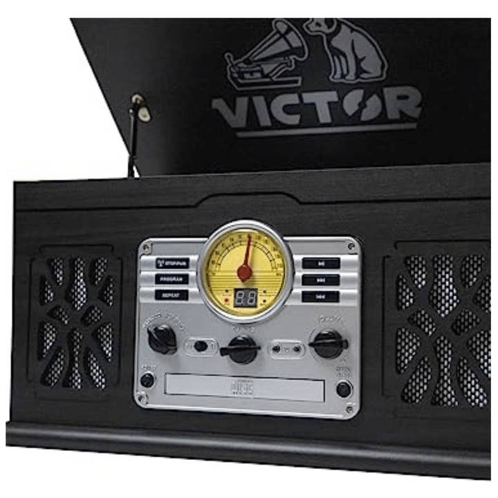 Wholesale Victor State 7-in-1 Wood Music Center with 3-Speed Turntable
