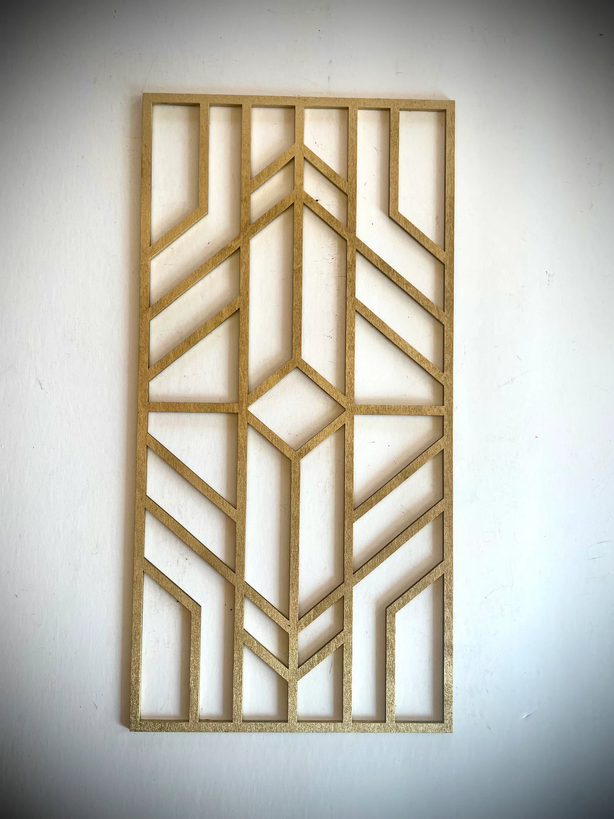 Boho Modern Frank Lloyd Wright-Inspired Art Deco Geometry 5-Panel Wood Wall Art, Set U - Mid Century Modern Gal