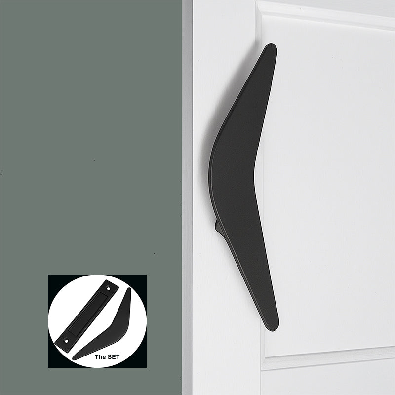 Mid Century Modern 2 Piece Boomerang Style Door Pull Set for Interior Sliding Doors - Sold as Set - Mid Century Modern Gal